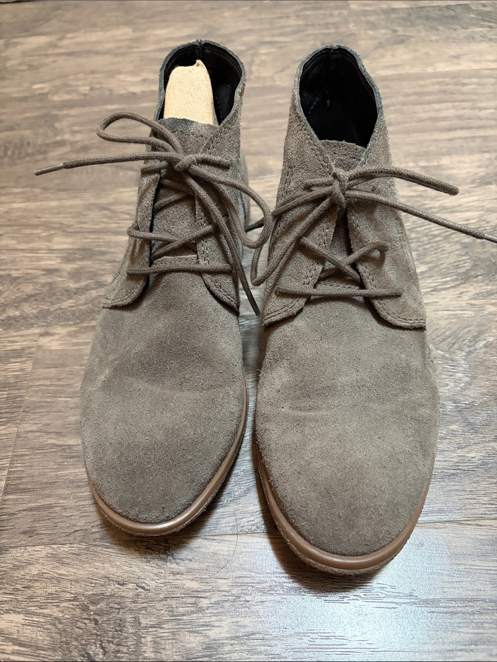 Franco Sarto Women's Lace-Up Suede Boots in Gray